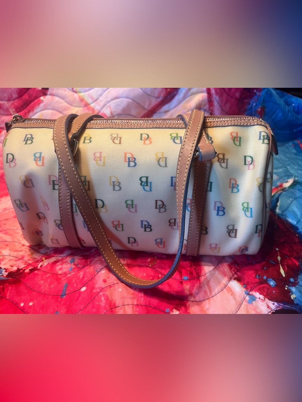 Dooney and Bourke signature Barrel bag